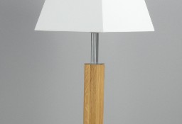 Lampa biurkowa MAGESTAD skandynawski drewno biały abażur