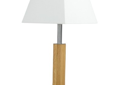 Lampa biurkowa MAGESTAD skandynawski drewno biały abażur-1