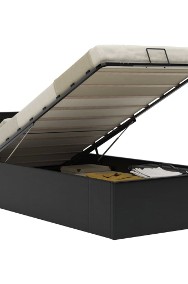 vidaXL Rama łóżka z podnośnikiem i LED, czarna, ekoskóra, 90 x 200 cm285540-2