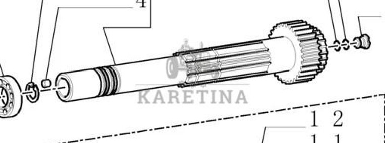 New Holland T7 T6070 T6080 TM165 TM155 TM150 TM140 TM145 Wałek Główny Skrzyni 5180808-1