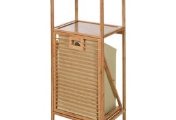 Bathroom Solutions Regał, 2 półki i kosz na pranie, bambus, 95 cmSKU:442467