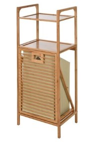 Bathroom Solutions Regał, 2 półki i kosz na pranie, bambus, 95 cmSKU:442467-2