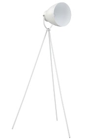 vidaXL Lampa podłogowa na trójnogu, metalowa, biała, E27 51025-2