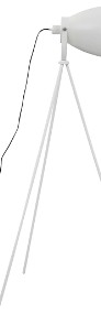 vidaXL Lampa podłogowa na trójnogu, metalowa, biała, E27 51025-4