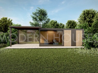 Sauna Fińska, domek ogrodowy z tarasem- Modern Houses -1