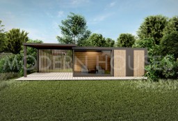 Sauna Fińska, domek ogrodowy z tarasem- Modern Houses 