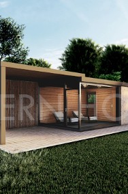 Sauna Fińska, domek ogrodowy z tarasem- Modern Houses -2