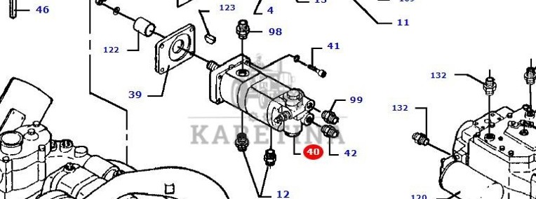 Massey Fergusson MF 30 - pompa hydrauliczna D45160054-1