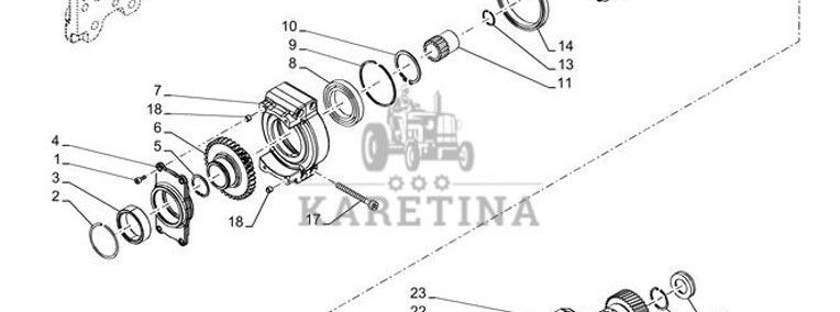 New Holland T6070 Koło zębate 36t, 35t 48199185-1