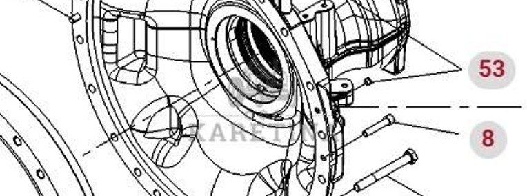 Fendt Vario 1038 1042 1046 1050 GEN 3 Obudowa Osi 530150151074 530150151054-1