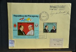 Papież Paweł VI. Pompidou. Kobylański. Koperta  RRR