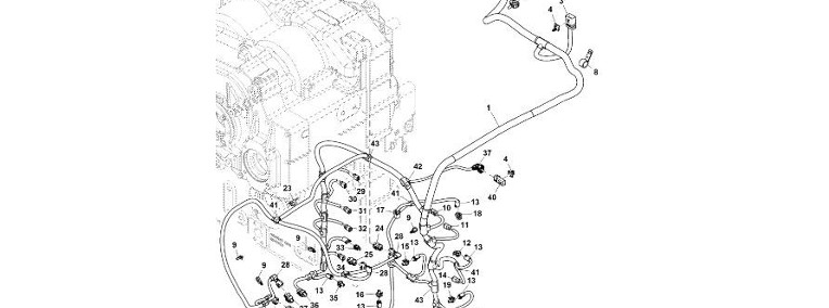 John Deere 9470RX - Wiązka przewodów RE590436 (Przekładnia Power Shift)-1
