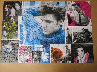 Puzzle 1000 kawałków Elvis Presley zawsze młody, firma Trefl. 68,3x48 cm. -1