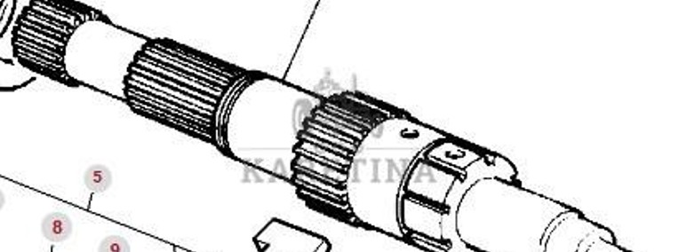 Massey Ferguson 3690 Wałek Wał Skrzyni Biegów Przekładni Dynashift CZĘŚCI 3619369M3-1