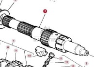 Massey Ferguson 3690 Wałek Wał Skrzyni Biegów Przekładni Dynashift CZĘŚCI 3619369M3