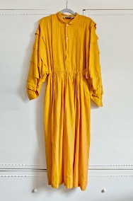 Żółta sukienka vintage Marithe et Francois Girbaud 11342 M 38 retro lata 70 1970-2