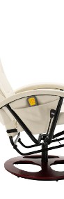 vidaXL Fotel masujący, biały, sztuczna skóra 60312-4
