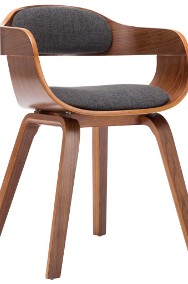 vidaXL Krzesła do jadalni, 2 szt., ciemnoszare, tkanina i gięte drewno279476-2