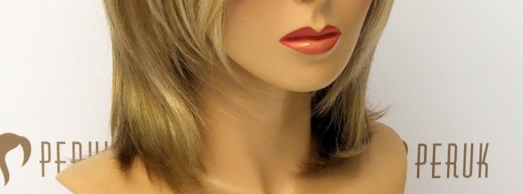 Peruka półdługa z włosa syntetycznego w odcieniu blondu Włoszczowa-1