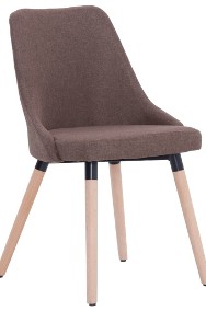 vidaXL Krzesła do jadalni, 2 szt., brązowe, tapicerowane tkaniną283628-2