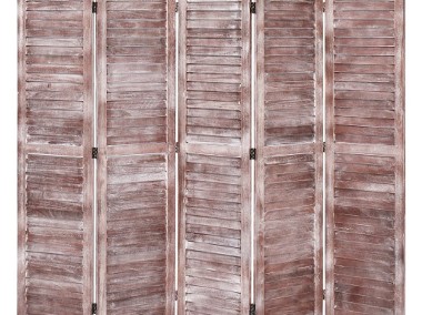 vidaXL Parawan 5-panelowy, brązowy, 175 x 165 cm, drewniany284213-1