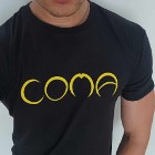 Coma czarna koszulka z nadrukiem S,M,L,XL,2XL
