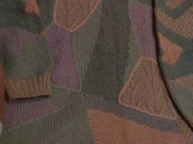(M/L) Firmowy, moherowo-wełniany sweter zimowy z Londynu-1