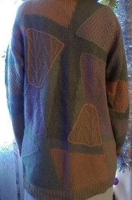 (M/L) Firmowy, moherowo-wełniany sweter zimowy z Londynu-2
