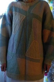 (M/L) Firmowy, moherowo-wełniany sweter zimowy z Londynu-3