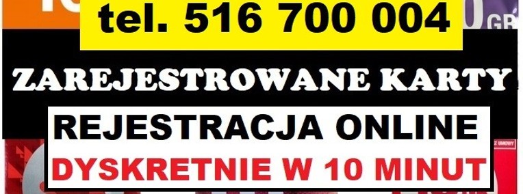 ZAREJESTROWANE KARTY SIM polskie startery telefonIczne ZDALNA REJESTRACJA SIM-1