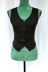 Czarna kamizelka 38 M waistcoat bolerko-2