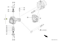 Claas Jaguar 970 - tylna oś napędowa - zwrotnica PRAWA 0001319330