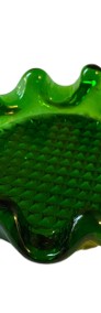 Szklana zielona popielnica-4