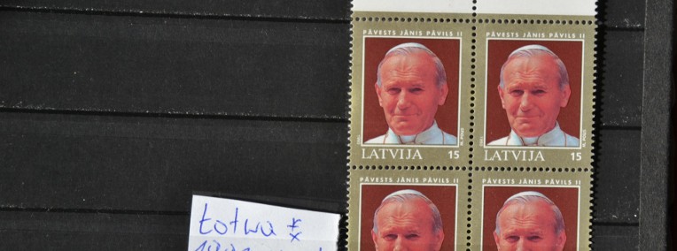 Papież Jan Paweł II Łotwa ** Wg Ks Chrostowskiego 192 czworoblok-1