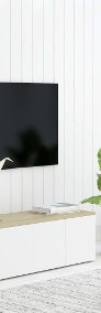 vidaXL Szafka pod TV, biel i dąb sonoma, 80x34x30 cm, płyta wiórowa801864-3