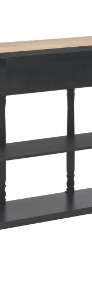 vidaXL Stolik konsolowy, czarny, 120x30x76 cm, MDF280018-3
