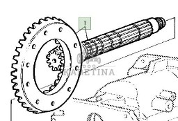 John Deere 6800 6900 Wałek Atakujący Atak Koło Zębate CZĘŚCI RE52043 R115311 R115312