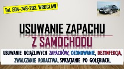 Dezynfekcja klimatyzacji samochodowej, tel.  Wrocław, ozonowanie aut, mieszkań