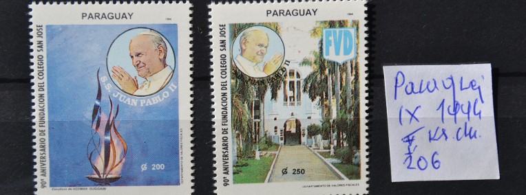 Papież Jan Paweł II Paragwaj IX ** Wg Ks Chrostowskiego poz. 206-1