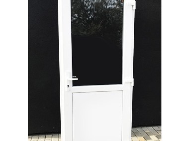 Tanie drzwi Wrocław Drzwi Plastikowe 90x210 Białe ciepłe Nowe-1
