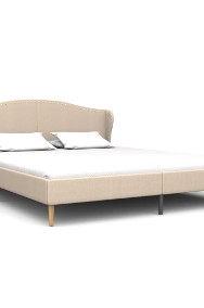 vidaXL Rama łóżka, tkanina, beżowa, 160 x 200 cm 280645-2