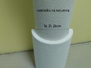 nakładka styropianowa pokrywana, na słup, kolumnę 1mb.  16, 21, 26 cm