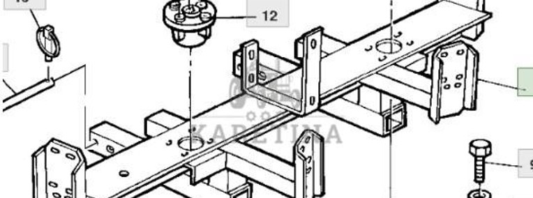 John Deere 9780CTS 9780HM 9780 CTS Rama Rozrzutnika Plew AH156686 CZĘŚCI-1