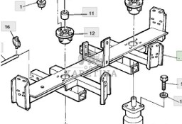 John Deere 9780CTS 9780HM 9780 CTS Rama Rozrzutnika Plew AH156686 CZĘŚCI