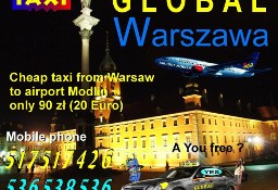 Cheap taxi from Warsaw to Modlin airport only 89 PLN 
