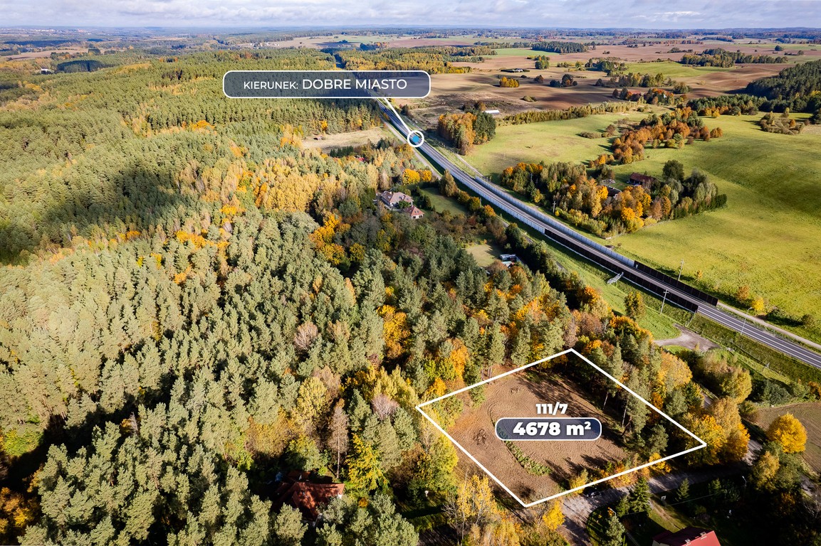 Działka na sprzedaż, 4671 m², Dywity Spręcowo - Więcej