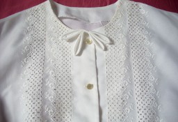 Elegancka Biała koszula z kokardką 46 48