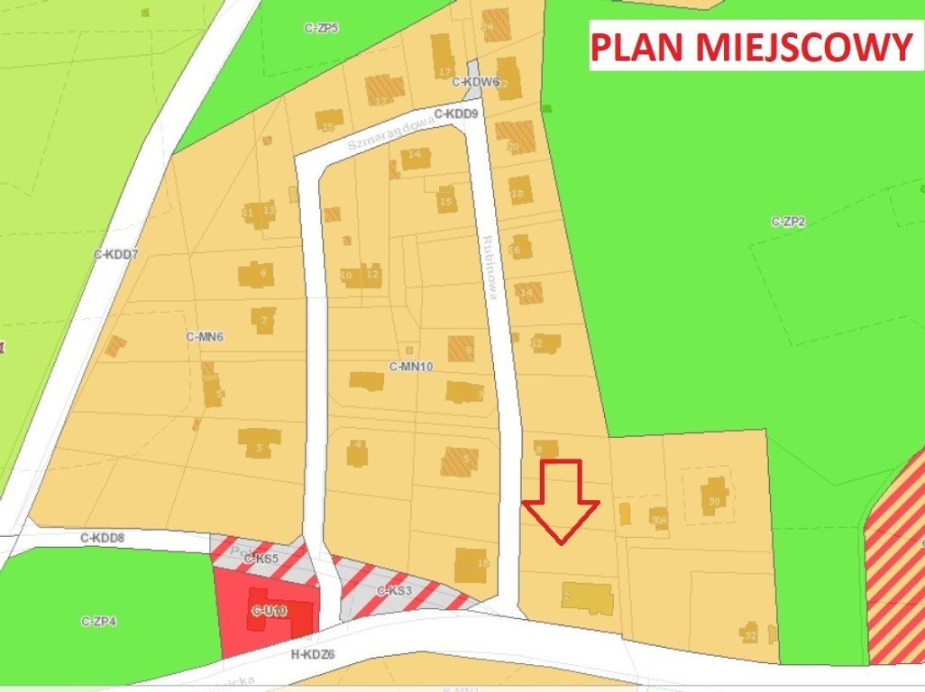 Działka budowlana Sobótka ul. Rubinowa 1052 m² - Więcej