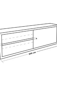 Szafka ścienna stal nierdzewna przesuwne drzwi 200x65x40cm-2
