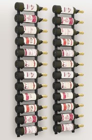 vidaXL Ścienne stojaki na 12 butelek wina, 2 szt., czarne, żelazne 282467-2